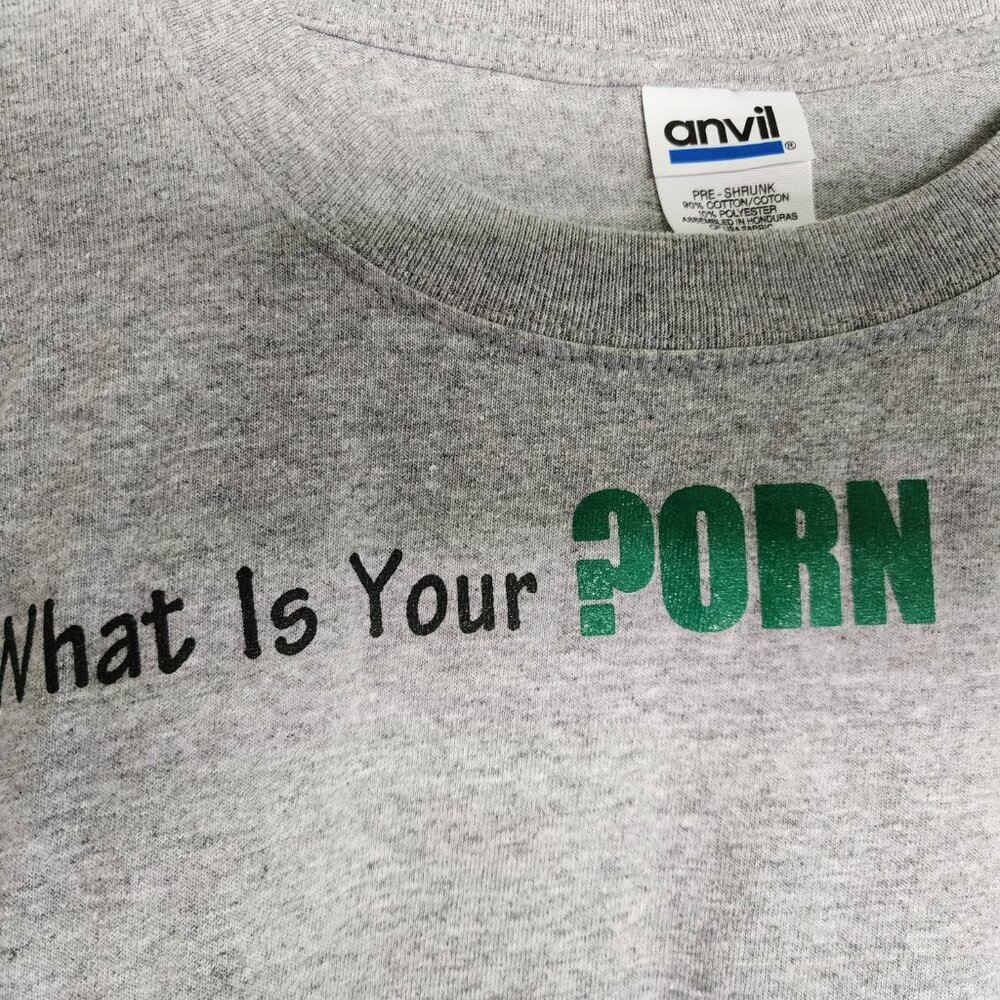 "What is your ?ORN"-"My Porn is Fishing" T-Shirt-Sz XLarge